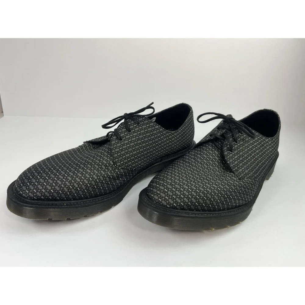 Dr. Martens Lester Men's Size 11 Shoes Black Grey Diamond Dot 15684001 England